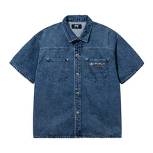 Load image into Gallery viewer, REVIVAL DENIM BUTTON UP BLEACHED INDIGO
