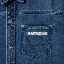 Load image into Gallery viewer, REVIVAL DENIM BUTTON UP BLEACHED INDIGO
