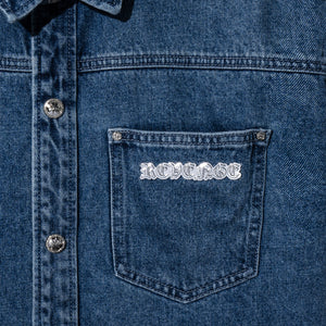 REVIVAL DENIM BUTTON UP BLEACHED INDIGO