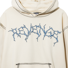 Load image into Gallery viewer, CONTRAST ANARCHY EMBROIDERED HOODIE CREAM/BLUE
