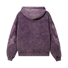 Load image into Gallery viewer, VINTAGE ARCH LOGO STUDDED CROPPED HOODIE WASHED PURPLE
