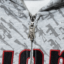Load image into Gallery viewer, SOPRANO EMBROIDERED ZIP HEATHER GREY
