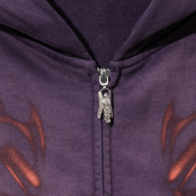 Load image into Gallery viewer, AIRBRUSHED REAPER ZIP WASHED PURPLE/RED
