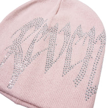 Load image into Gallery viewer, ARCH LOGO RHINESTONE BEANIE PINK/CRYSTAL
