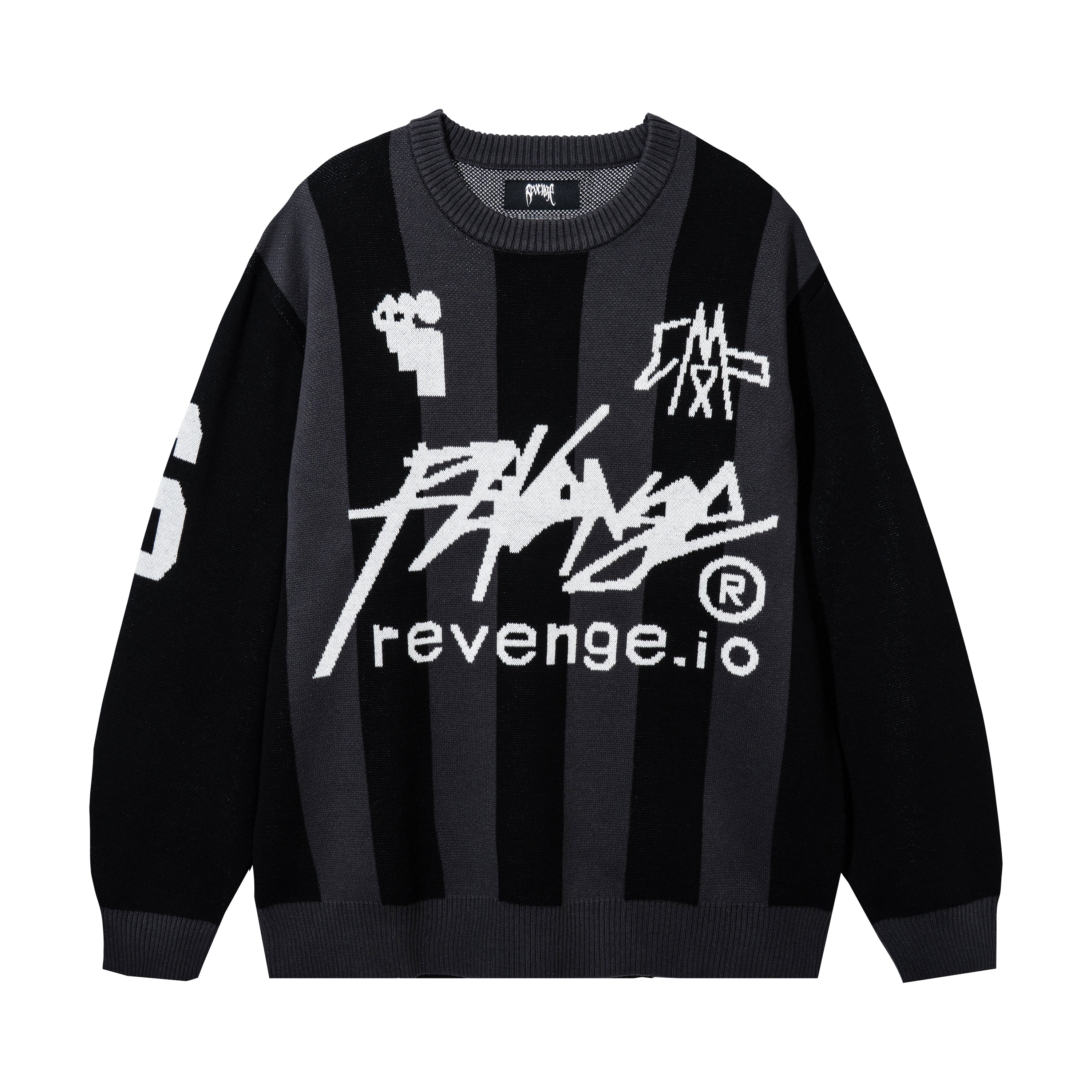 SPONSORED KNIT BLACK/GREY – Revenge Official