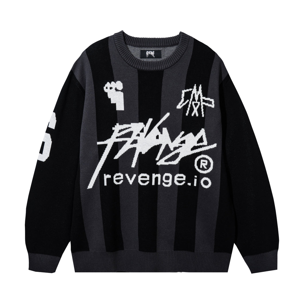 SPONSORED KNIT BLACK/GREY – Revenge Official