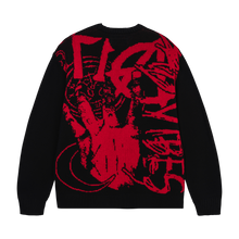 Load image into Gallery viewer, X COLLAGE KNIT BLACK/RED
