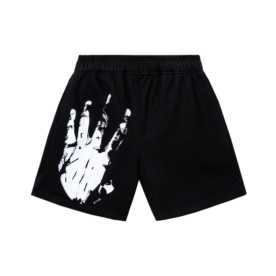 X KILL EMBROIDERED SHORTS BLACK