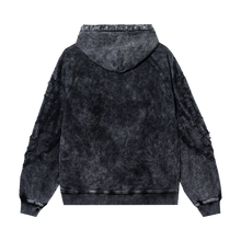 Load image into Gallery viewer, VINTAGE ARCH LOGO STUDDED HOODIE WASHED BLACK
