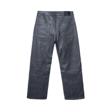 Load image into Gallery viewer, TRIBAL EMBROIDERED LEATHER PANT GREY
