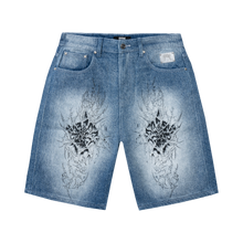 Load image into Gallery viewer, ARANEAE DENIM SHORTS VINTAGE BLEACHED INDIGO
