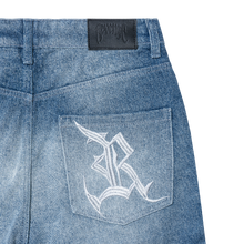 Load image into Gallery viewer, ARANEAE DENIM SHORTS VINTAGE BLEACHED INDIGO
