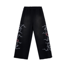 Load image into Gallery viewer, X BROKEN HEART SWEATPANTS BLACK/RED
