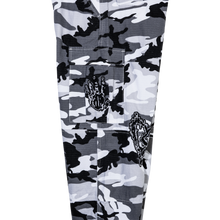 Load image into Gallery viewer, X LIGHTNING HEARTBREAK EMBROIDERED CARGO PANTS SNOW CAMO/BLACK
