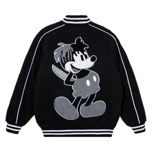 Load image into Gallery viewer, X DON'T KILL YOUR FRIENDS KIDS BASEBALL JACKET BLACK
