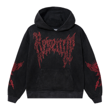 RENAISSANCE EMBROIDERED HOODIE BLACK RED Revenge Official