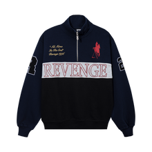 Load image into Gallery viewer, POLO REAPER EMBROIDERED QUARTER ZIP NAVY/RED
