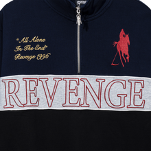 Load image into Gallery viewer, POLO REAPER EMBROIDERED QUARTER ZIP NAVY/RED
