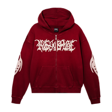 Load image into Gallery viewer, MORTAL THERMAL ZIP WASHED RED
