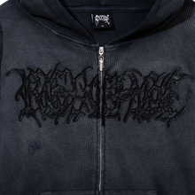 Load image into Gallery viewer, MORTAL THERMAL ZIP WASHED BLACK
