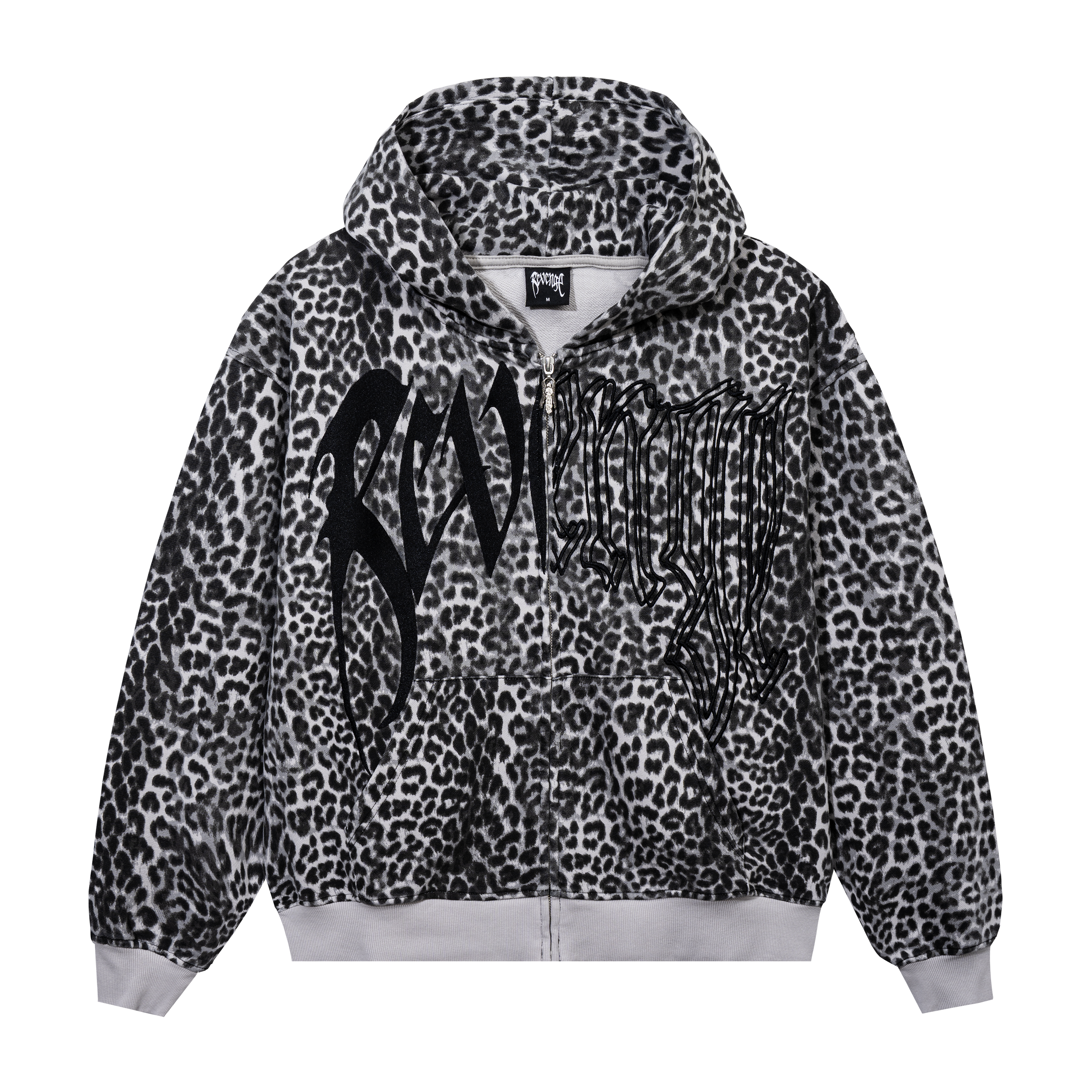 SNOW LEOPARD EMBROIDERED ZIP – Revenge Official