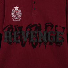 Load image into Gallery viewer, COLLEGE DOUBLE LAYERED POLO LONG SLEEVE BURGUNDY/BLACK
