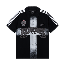 Load image into Gallery viewer, HOLY CROSS EMBROIDERED POLO BLACK
