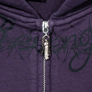 TATTOO ZIP WASHED PURPLE/BLACK