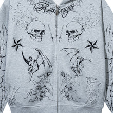 Load image into Gallery viewer, TATTOO ZIP HEATHER GREY/BLACK
