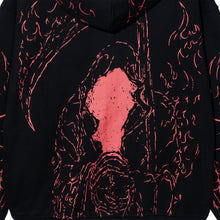 Load image into Gallery viewer, TATTOO ZIP WASHED BLACK/RED
