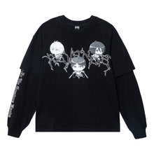 Load image into Gallery viewer, TRIO DOUBLE LAYER LONG SLEEVE BLACK
