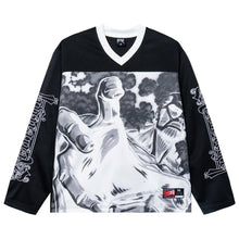 Load image into Gallery viewer, TITAN EMBROIDERED HOCKEY JERSEY BLACK/GREY
