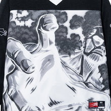 Load image into Gallery viewer, TITAN EMBROIDERED HOCKEY JERSEY BLACK/GREY

