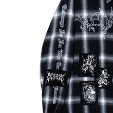 Load image into Gallery viewer, FRAGMENTED PATCHES FLANNEL BLACK/GREY
