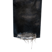 Load image into Gallery viewer, DISTRESSED PATCHWORK DENIM PANT DIRTY INDIGO
