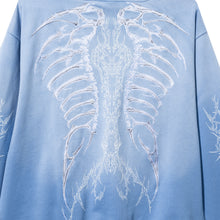 Load image into Gallery viewer, CRADLE OF BONES STUDDED ZIP WASHED BABY BLUE
