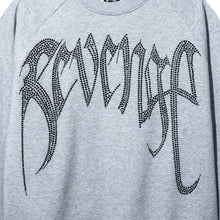 Load image into Gallery viewer, ARCH LOGO BEJEWELED CREWNECK HEATHER GREY/BLACK

