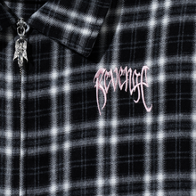 Load image into Gallery viewer, EMBROIDERED SPIDER FLANNEL BLACK/WHITE/PINK
