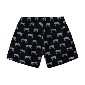 ALLOVER ARCH LOGO WATER SHORTS BLACK