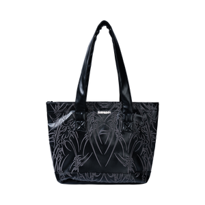 ADORNED EMBROIDERED LEATHER TOTE