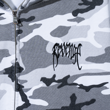 Load image into Gallery viewer, EMBROIDERED ARCH LOGO FULL ZIP SNOW CAMO/BLACK
