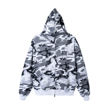 Load image into Gallery viewer, EMBROIDERED ARCH LOGO FULL ZIP SNOW CAMO/BLACK

