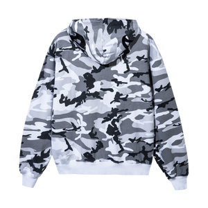 EMBROIDERED ARCH LOGO FULL ZIP SNOW CAMO/BLACK