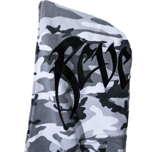 EMBROIDERED ARCH LOGO FULL ZIP SNOW CAMO/BLACK