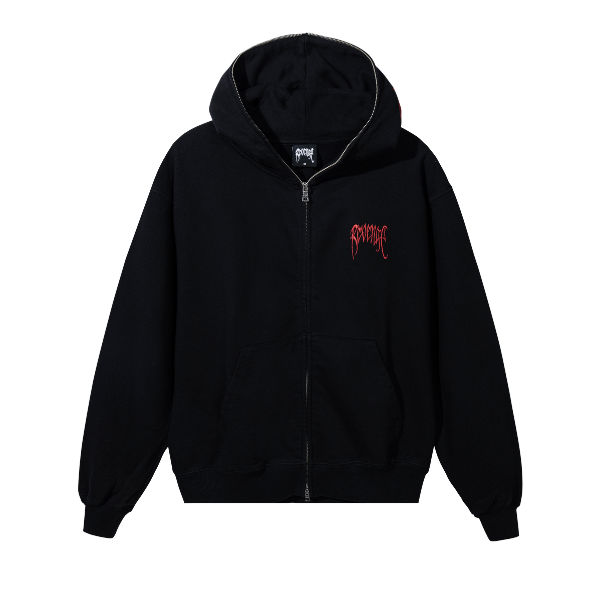 EMBROIDERED ARCH LOGO FULL ZIP BLACK/RED