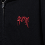 EMBROIDERED ARCH LOGO FULL ZIP BLACK/RED