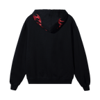 EMBROIDERED ARCH LOGO FULL ZIP BLACK/RED