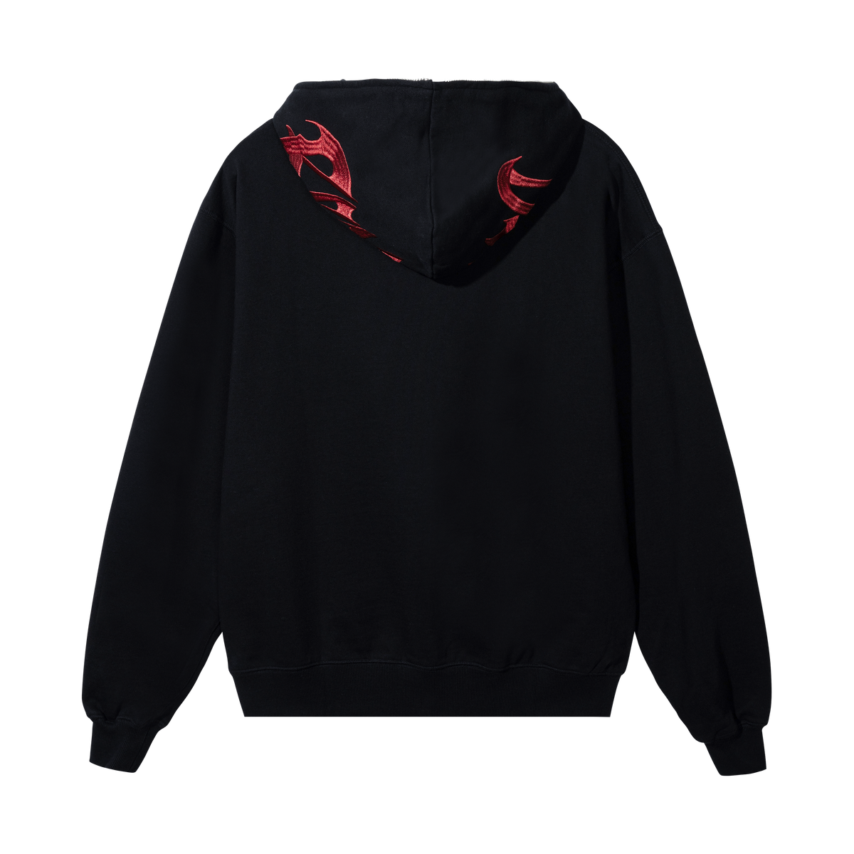 EMBROIDERED ARCH LOGO FULL ZIP BLACK/RED