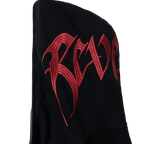 EMBROIDERED ARCH LOGO FULL ZIP BLACK/RED