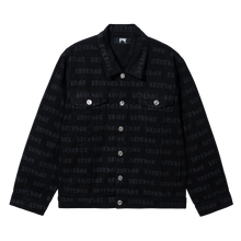 Load image into Gallery viewer, ALLOVER LOGO DENIM JACKET WASHED BLACK

